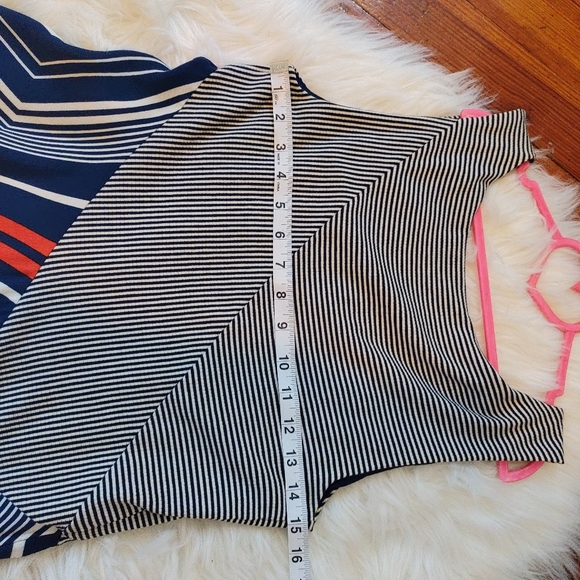 Anthropologie Maeve Cameron  asymmetrical red white & blue Dress S - Picture 8 of 9